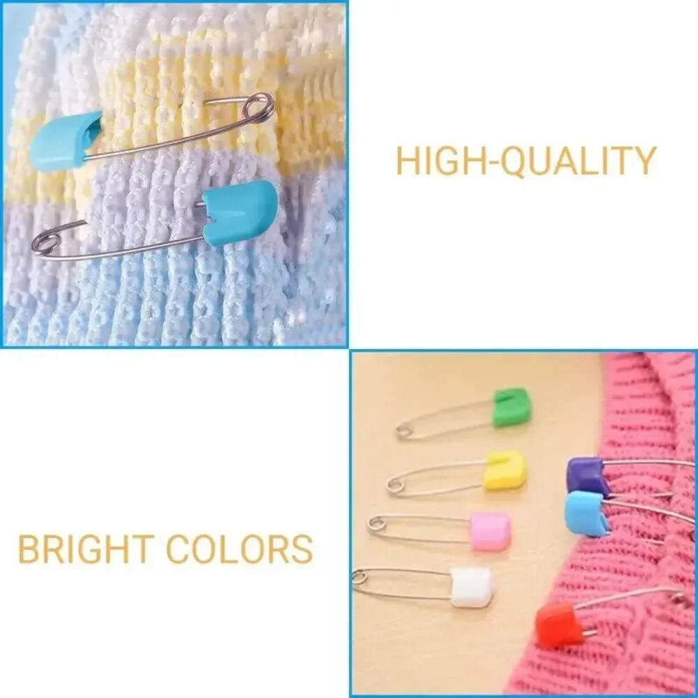 Stainless Steel Diaper Pins with Safe Locking Closures‎ Heavy Duty - Mix/50 CT